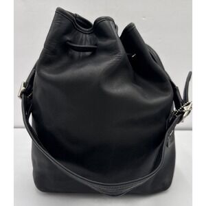 Vtg Coach Purse Brown Legacy Leather Bucket Duffle Drawstring Sling Bag Hobo